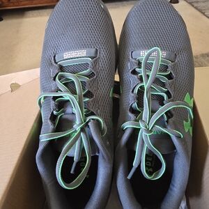 Under Armour Gray and Neon Green Sneakers